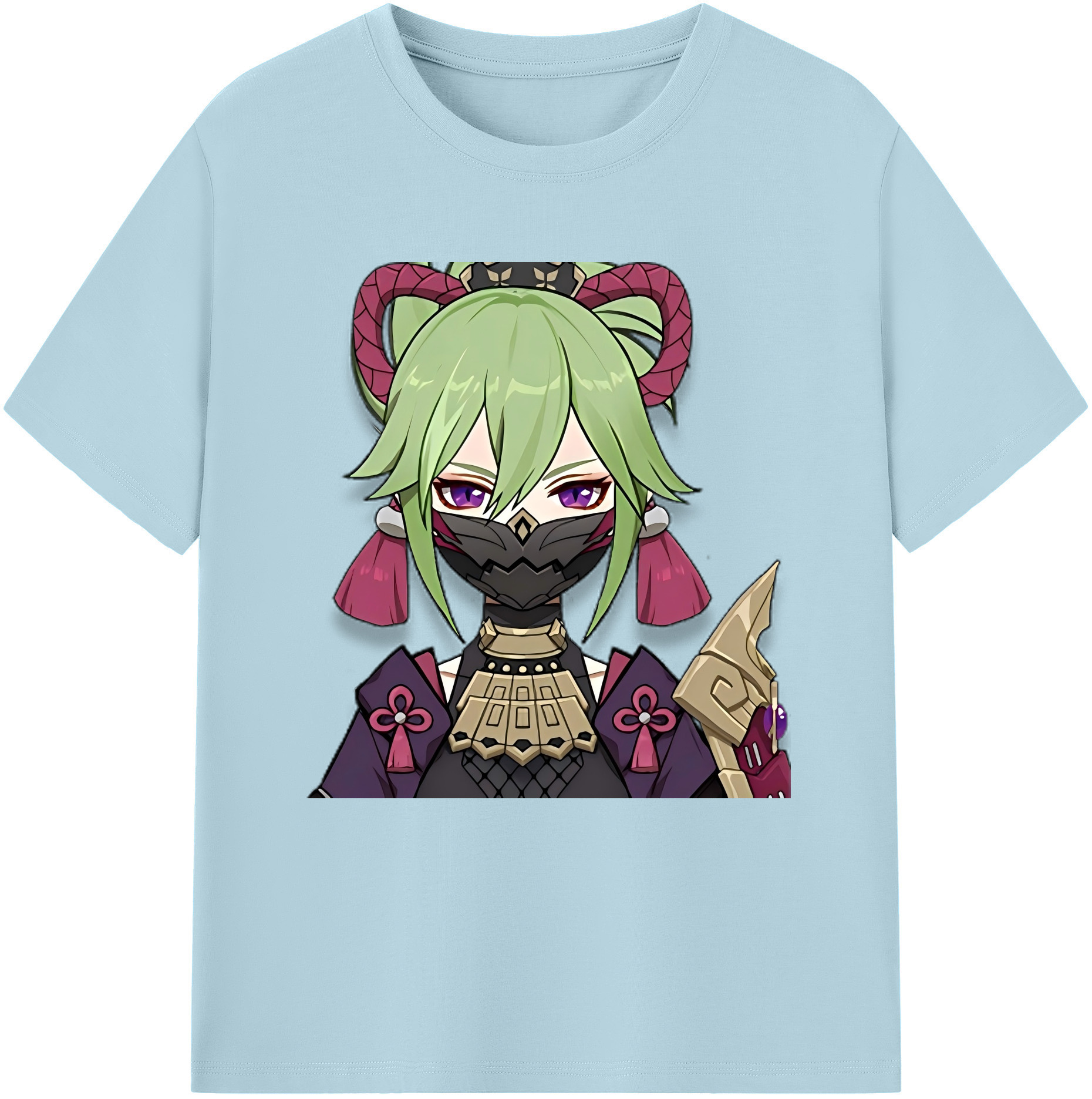 げんし神  久岐忍 くき しのぶ genshin Kuki Shinobu 綿100％半袖Tシャツ（フロントプリント）